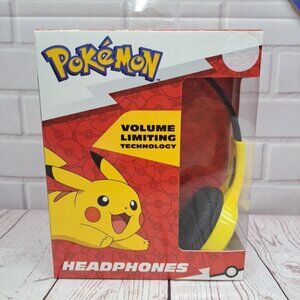 Nintendo Pokémon Pikachu Kid Safe Volume Limited Wired Headphones, New In Box